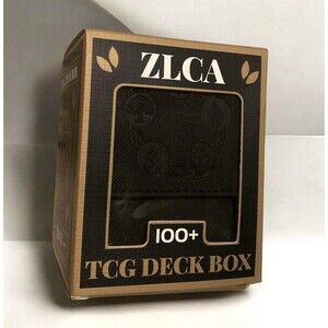 MANA Black Red Card Deck Box Case ZLCA Magnetic Holds 100+ Lined New TCG
